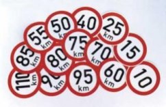 Reflecterende sticker aanduiding constructiesnelheid, 20cm 130km/h