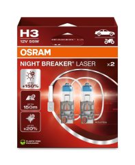 H3 OSRAM Night Breaker Laser +150% BOX 2 kpl