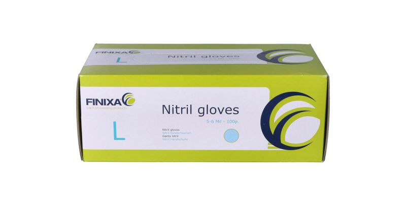 Finixa Egyszer használatos nitrilkesztyű kék méret XL/10 100db