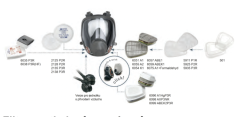 Máscara facial completa 3M™ 6800 tamanho M