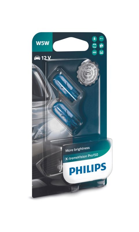 Philips 12V 5W 12961XVPB2 W5W X-tremeVision Pro150