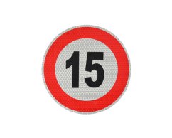 Reflecterende sticker aanduiding constructiesnelheid, 20cm 130km/h