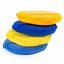 Conjunto de 4 polidores redondos de microfibra com bolso para dedos 125 mm