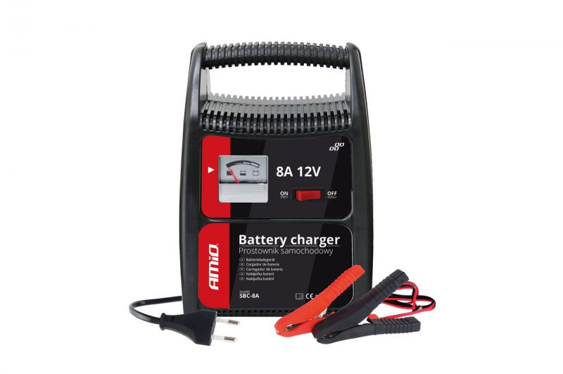 Nabíječka autobaterií AMiO 8A, 12V SBC-8A