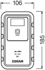 Cargador de baterías OSRAM OEBCS906 de 6 amperios