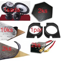 Set Skoda Octavia I altoparlanti cuscinetti ammortizzatori adattatori