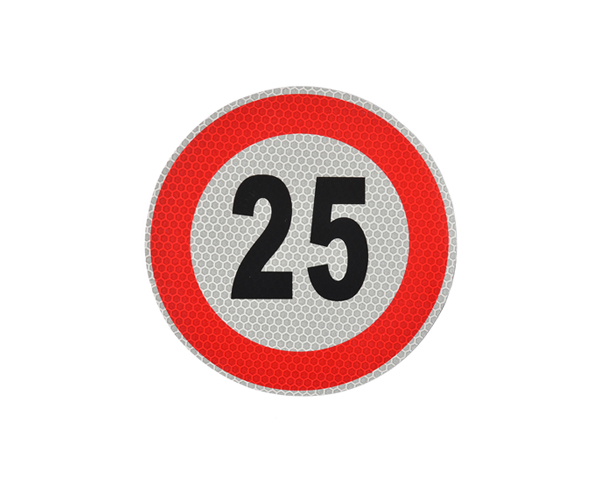 Reflexná samolepka označenie konštr. rýchlosti, 20cm 130km/h
