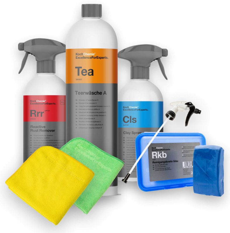 Koch Chemie kit grande de produtos para descontaminação da pintura automotiva