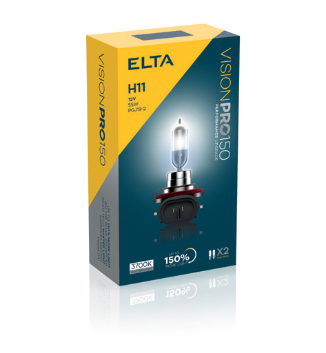 ELTA H11 12V 55W Vision PRO +150% BOX 2kpl