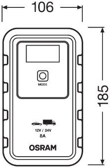 Ładowarka akumulatorów OSRAM OEBCS908 8-amperowa