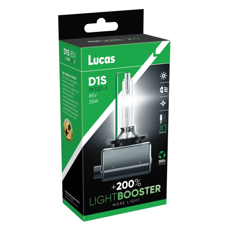 Λαμπτήρας Xenon LUCAS D1S - 35W, 5000K +200%