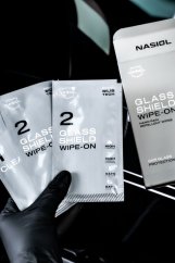Nasiol WIPE-ON kit de lingettes avec protection hydrophobe pour vitres