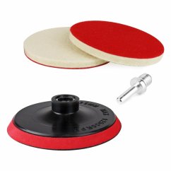 Conjunto de discos de feltro para polimento + disco 125mm + adaptador M14