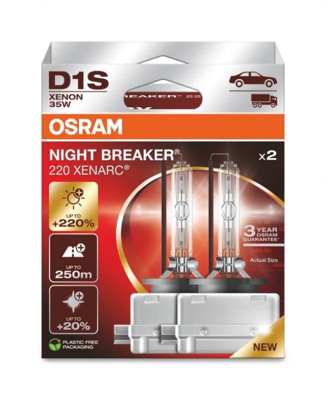 Ampoule au xénon Osram D1S 66140XN2-2HB NIGHT BREAKER LASER +220% BOX