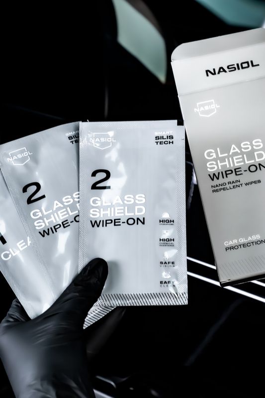 Nasiol WIPE-ON zestaw ściereczek z ochroną hydrofobową do szyb