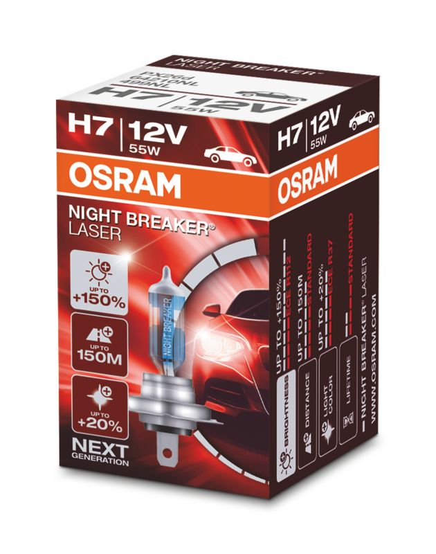 H7 OSRAM Night Breaker Laser +150% 1szt.