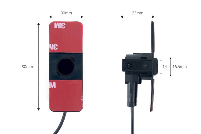 AMiO 4-anturinen parkkisensorijärjestelmä LCD-näytöllä sisäasennuksella 16,5mm čierna