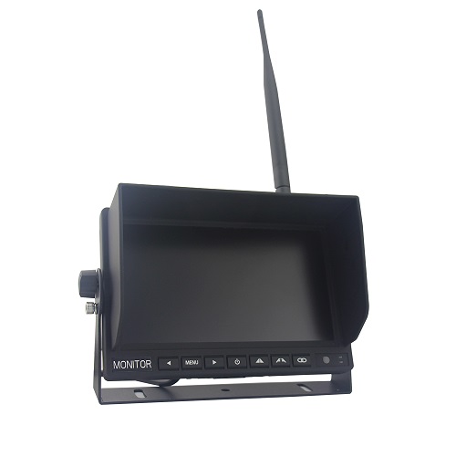 TFT7HDW Monitor 7" zestaw bezprzewodowy, 4-kanałowy, 4split 12/24V
