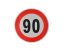 Reflexná samolepka označenie konštr. rýchlosti, 20cm 130km/h