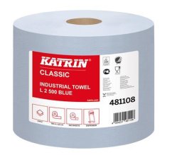 KATRIN CLASSIC - Bobina de papel industrial Azul; laminada 500 folhas