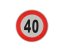 Reflexná samolepka označenie konštr. rýchlosti, 20cm 130km/h