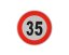 Reflexná samolepka označenie konštr. rýchlosti, 20cm 130km/h