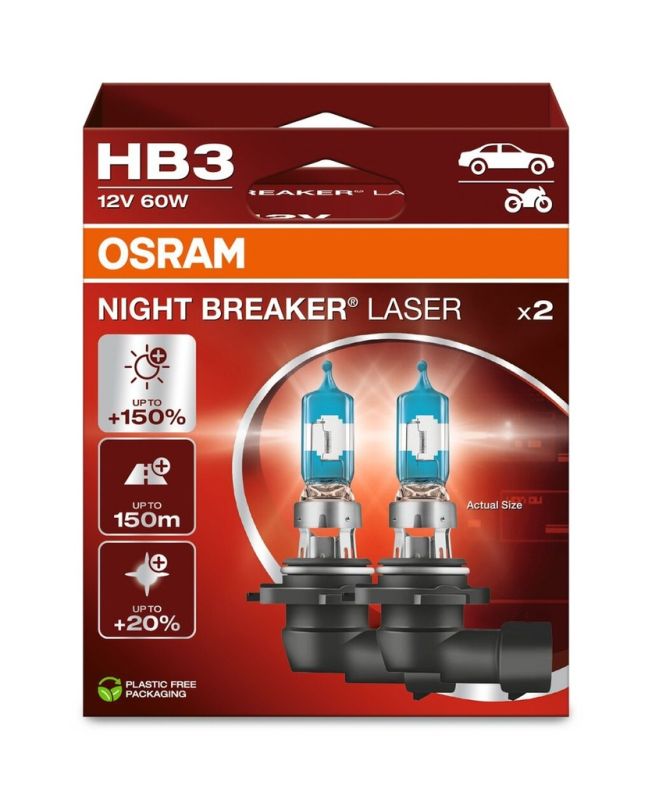 HB3 OSRAM Night Breaker Laser +150% BOX 2τμχ