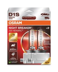 Lâmpada de xenônio Osram D1S XENARC NIGHT BREAKER LASER +200% BOX