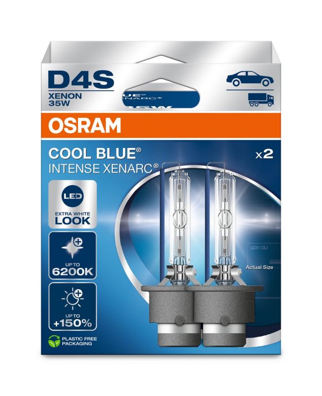 Ampoule au xénon Osram D4S XENARC Cool Blue Intense NextGeneration 6200K +150% BOX