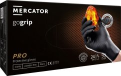Rękawice nitrylowe GoGrip czarne rozmiar L, 50 szt.