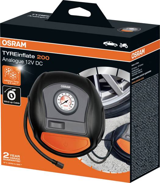 Compressor analógico OSRAM TYREinflate 200