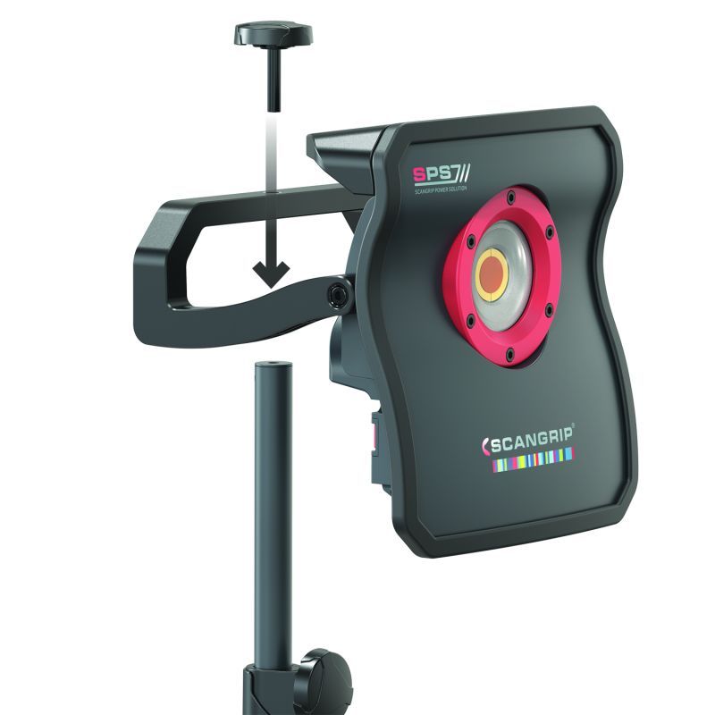 Scangrip Wheel stand - móvel; tripé telescópico para luzes de detalhamento e trabalho