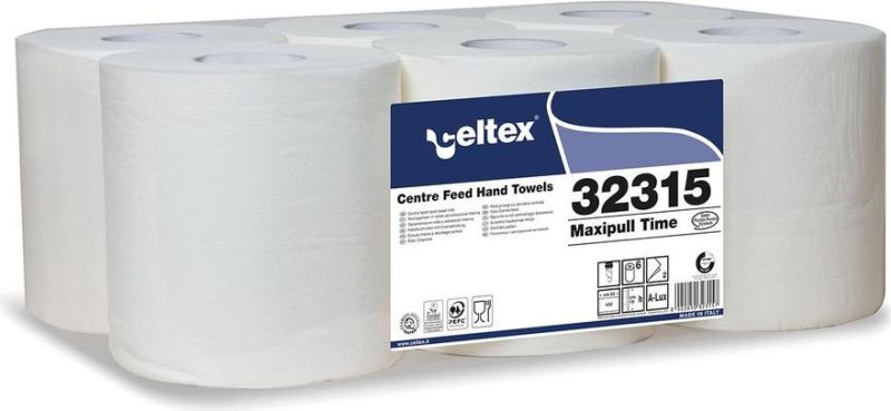 Celtex Pull Time Maxi - Bijele papirnate ručnike, 450 listova