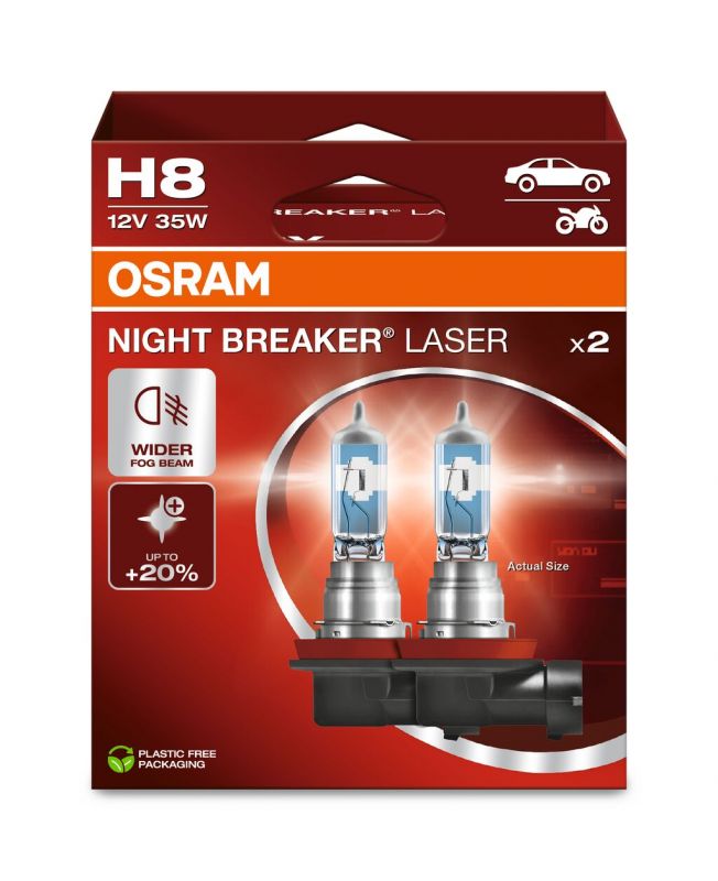 H8 OSRAM Night Breaker Laser +150% BOX 2ks