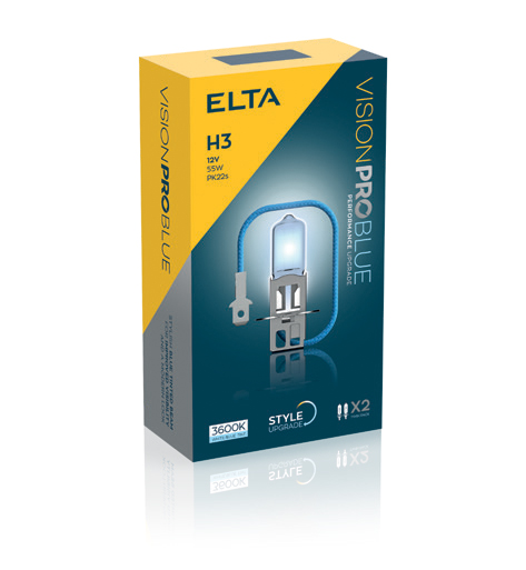 ELTA H3 12V 55W Vision PRO BLUE BOX 2 kpl