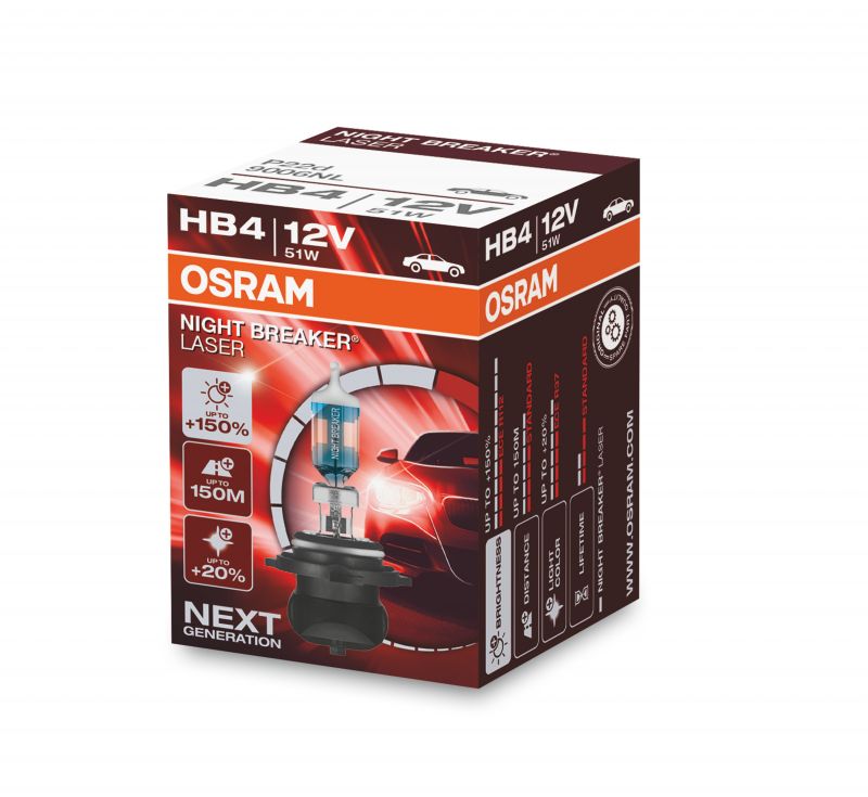 HB4 OSRAM Night Breaker Laser +150% 1ks