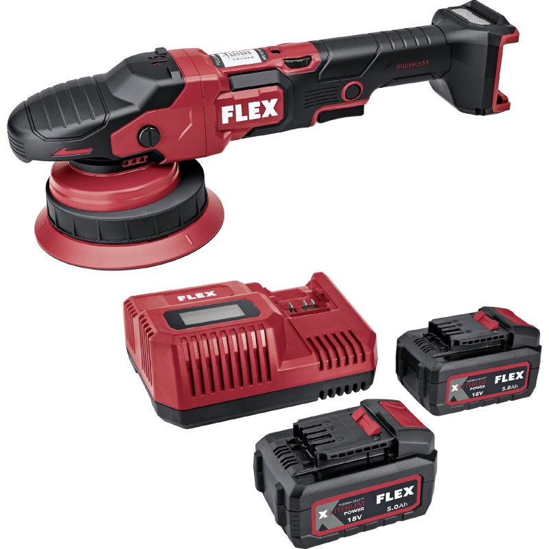 Flex XFE 15 150 18-EC Set - Polidora excêntrica a bateria com movimento livre 18 V
