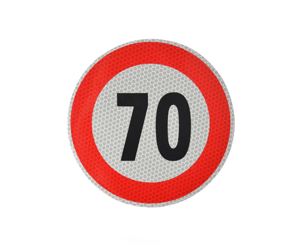 Reflexná samolepka označenie konštr. rýchlosti, 20cm 130km/h