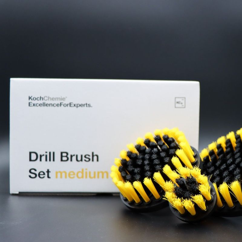 Koch Chemie Drill Brush Set medium - Conjunto de 3 Escovas Macias para Furadeira sem Fio