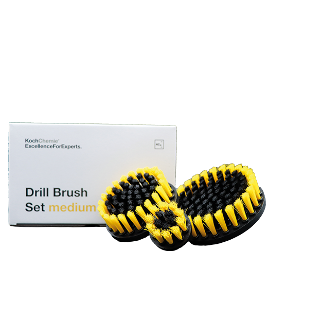 Koch Chemie Drill Brush Set medium - Conjunto de 3 Escovas Macias para Furadeira sem Fio