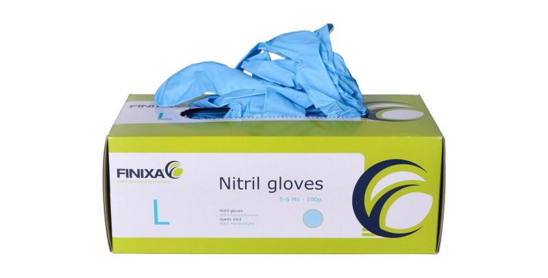 Finixa Egyszer használatos nitrilkesztyű kék méret XL/10 100db