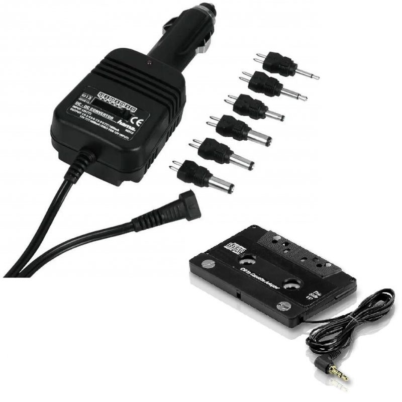 Netadapter oplader van 12V naar 1,5-12V 800 mA + 6 adapters + cassette-adapter