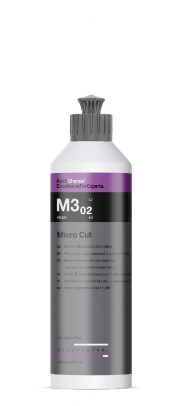 Koch Chemie Micro Cut M3.02 - Pasta anti-holograma micro-abrasiva 250ml