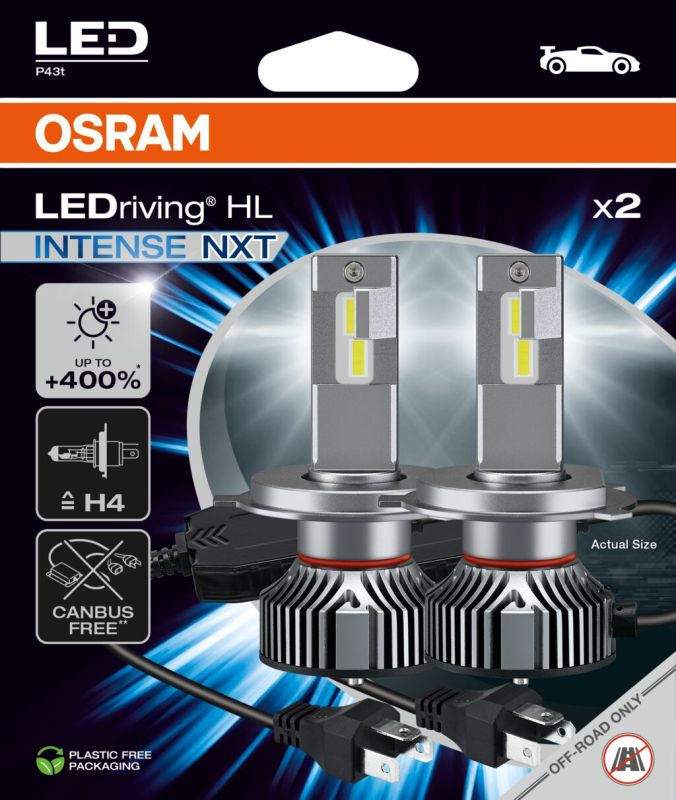 Osram H4/H19 HL LED INTENSE NEXT H4/H19 12V 6000K BOX