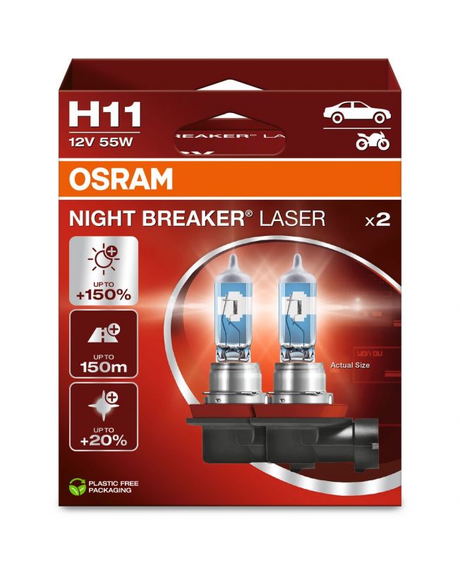 H11 OSRAM Night Breaker Laser +150% BOX 2ks