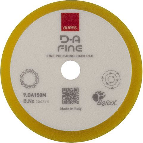 Μαλακός κίτρινος δίσκος φινιρίσματος D-A Fine Yellow 130/150mm Rupes