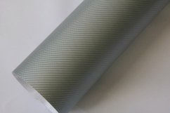 4D karbonska folija 100cm x 152cm srebrna