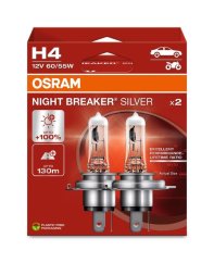 H4 OSRAM Night Breaker Silver +100% BOX 2 unidades