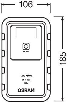 Cargador de baterías OSRAM OEBCS906 de 6 amperios