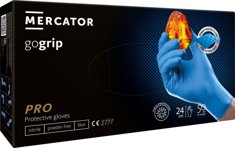 Nitrilne rokavice GoGrip modre velikost XL, 50 kos